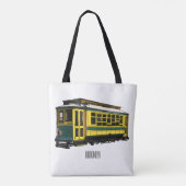 Mata trolley cartoon illustratie tote bag (Achterkant)