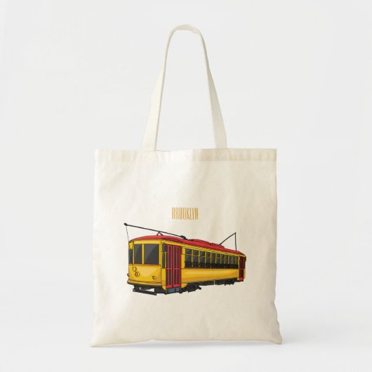 Mata trolley cartoon illustratie tote bag (Voorkant)