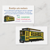 Mata trolley cartoon illustratie visitekaartje (Voorkant / Achterkant)