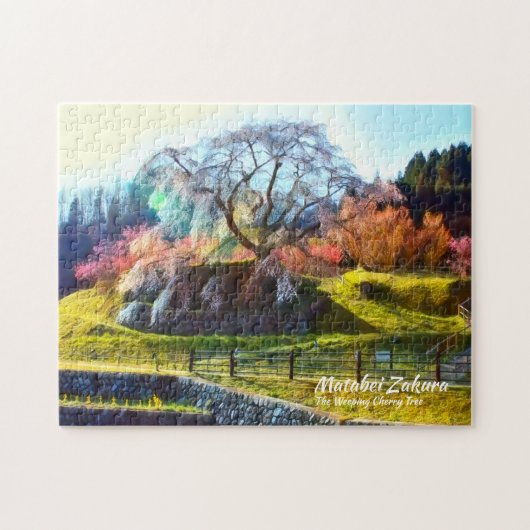 Matabei-Zakura: Treurwilg Kersenboom Legpuzzel (Horizontaal)