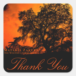 Matabei-Zakura: Weeping Cherry Tree スクエアシール Vierkante Sticker