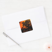 Matabei-Zakura: Weeping Cherry Tree スクエアシール Vierkante Sticker (Envelop)