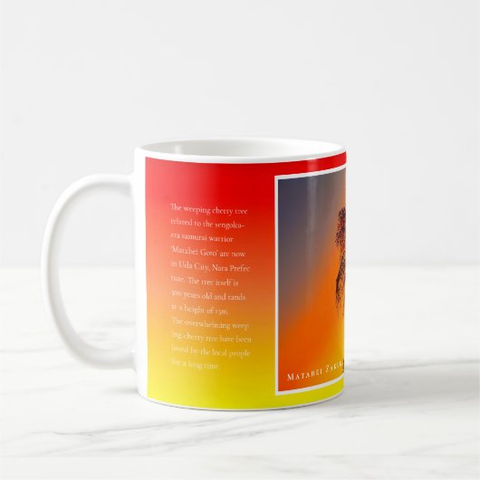 Matabei-Zakura Weeping Cherry Tree Koffiemok (Links)