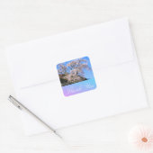Matabei-Zakura: Weeping Cherry Tree Vierkante Sticker (Envelop)