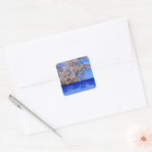 Matabei-Zakura: Weeping Cherry Tree Vierkante Sticker (Envelop)