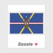 Matabele (Noord-Ndebele) mensen vlag, Zimbabwe Sticker (Vel)