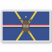 Matabele (Noord-Ndebele) mensen vlag, Zimbabwe Sticker (Voorkant)