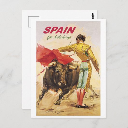 Matador en stier. Stierenvechten. Spanje voor fees Briefkaart (Voorkant / Achterkant)