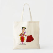 Matador met Rode Cape Spaanse Stiervechter Tote Bag (Voorkant)