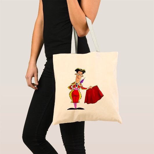 Matador met Rode Cape Spaanse Stiervechter Tote Bag