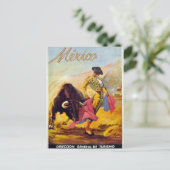  Matador Mexico Travel Advertisement Briefkaart (Staand voorkant)