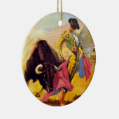  Matador Mexico Travel Advertisement Keramisch Ornament (Rechts)