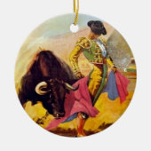  Matador Mexico Travel Advertisement Keramisch Ornament (Voorkant)