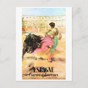 Matador Spanje Vintage Reisposter Gerestaureerd Briefkaart