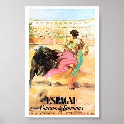 Matador Spanje Vintage Reisposter Gerestaureerd Poster (Voorkant)