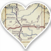 Matador TX Retro Map Sticker (Voorkant)