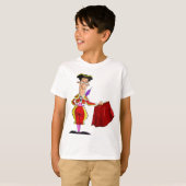 Matador with Red Cape Spanish Bullfighter T-shirt (Voorkant volledig)