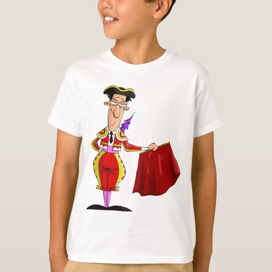Matador with Red Cape Spanish Bullfighter T-shirt (Voorkant)