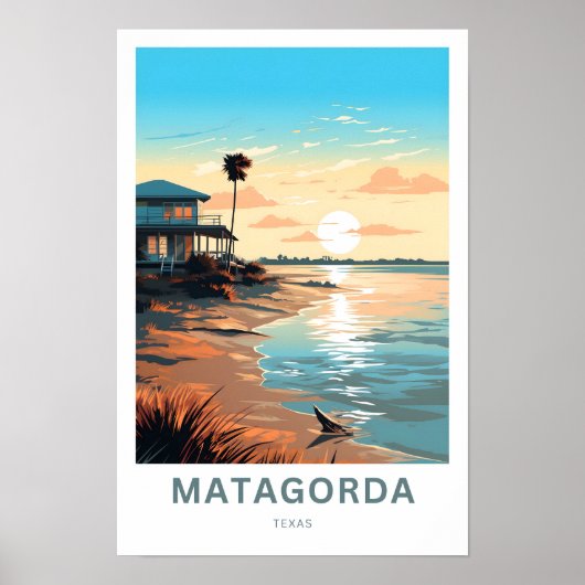 Matagorda Texas Reisprint Poster (Voorkant)