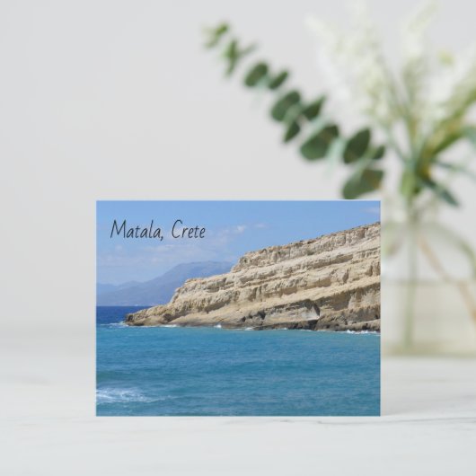 Matala Cliff Caves Briefkaart (Staand voorkant)