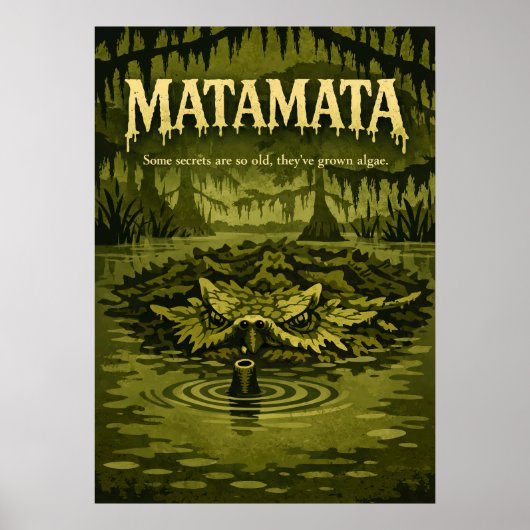 Matamata Moeraswezen Retro Kunst Poster (Voorkant)