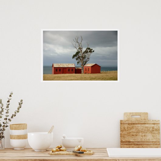 Matanaka Boerderij Buildings Privy Schoolhouse Pos Poster (Keuken)