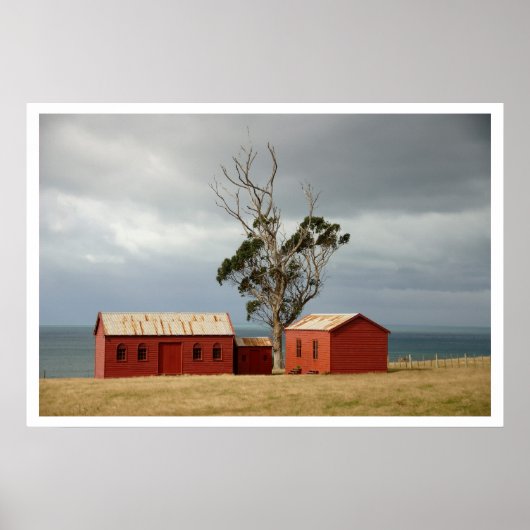 Matanaka Boerderij Buildings Privy Schoolhouse Pos Poster (Voorkant)