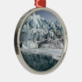 Matanuska Glacier Mouth Alaska Metalen Ornament (Rechts)