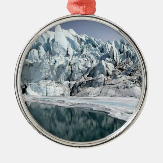 Matanuska Glacier Mouth Alaska Metalen Ornament (Voorkant)