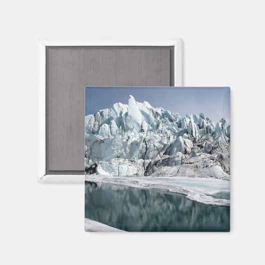 Matanuska Gletsjer Mond Alaska Magneet (Voorkant / Achterkant)