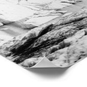 Matanuska Gletsjer Panorama Zwart-wit Poster (Hoek)