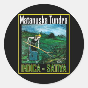 MATANUSKA INDICA SATIVA VAN DE TOENDRA RONDE STICKER