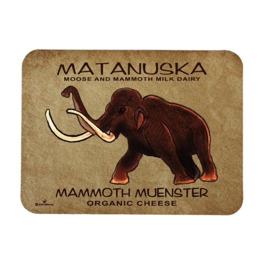 Matanuska Mammoth Muenster Cheese Magneet (Horizontaal)