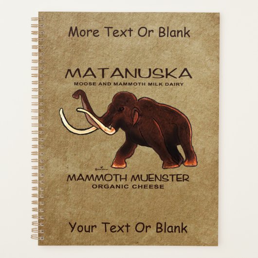 Matanuska Mammoth Muenster Cheese Planner (Voorkant)