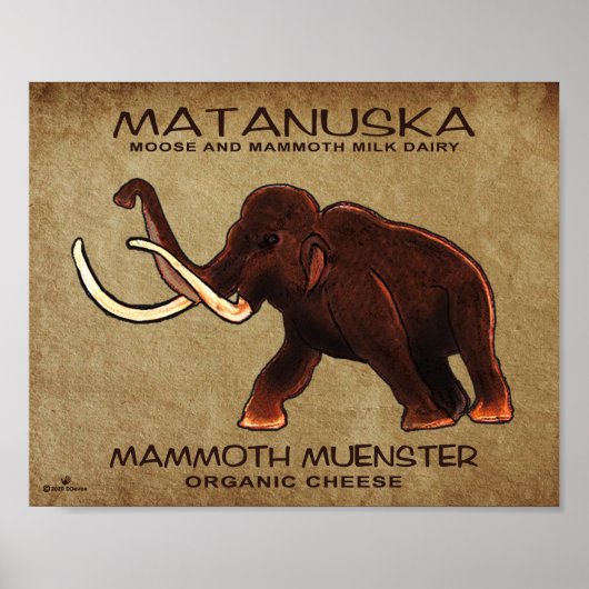 Matanuska Mammoth Muenster Cheese Poster (Voorkant)
