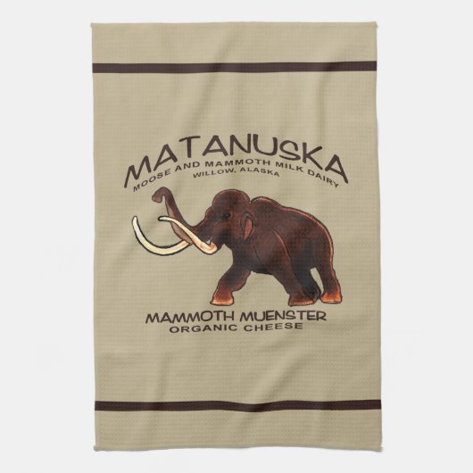 Matanuska Mammoth Muenster Cheese Theedoek (Verticaal)