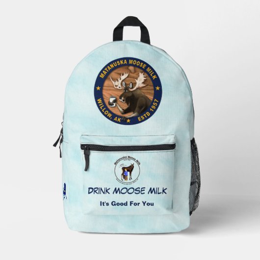 Matanuska Moose Milk Bedrukte Rugzak (Voorkant)