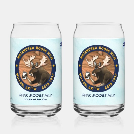 Matanuska Moose Milk Blikvorm Glas (Voorkant)