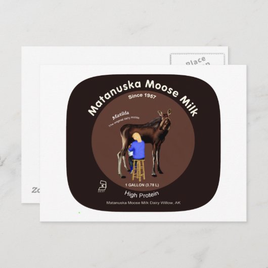 Matanuska Moose Milk Briefkaart (Voorkant / Achterkant)