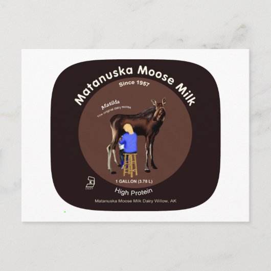 Matanuska Moose Milk Briefkaart (Voorkant)