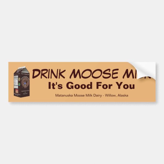Matanuska Moose Milk Bumpersticker (Voorkant)