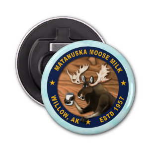 Matanuska Moose Milk Button Flesopener