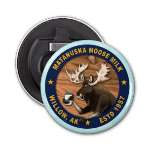 Matanuska Moose Milk Button Flesopener