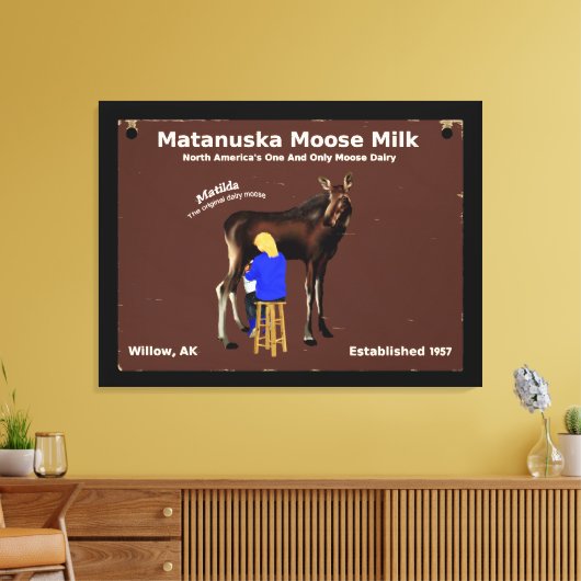 Matanuska Moose Milk Canvas Afdruk (Insitu (Woonkamer))