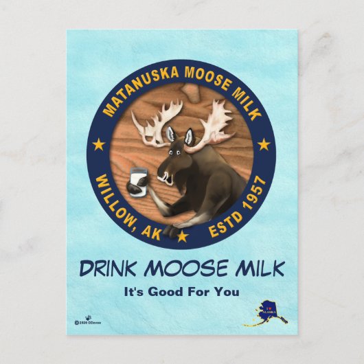Matanuska Moose Milk Feestdagenkaart (Voorkant)