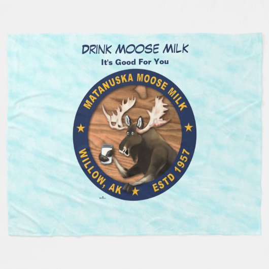 Matanuska Moose Milk Fleece Deken (Voorkant (Horizontaal))
