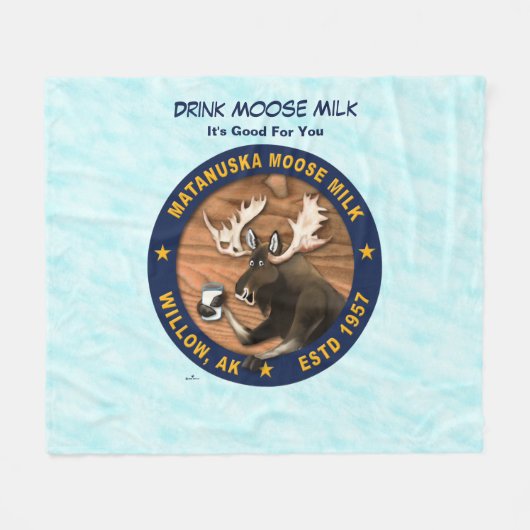 Matanuska Moose Milk Fleece Deken (Voorkant (Horizontaal))