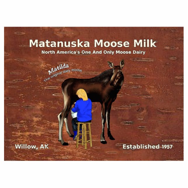Matanuska Moose Milk Fotobeeldje Magneet (Voorkant)