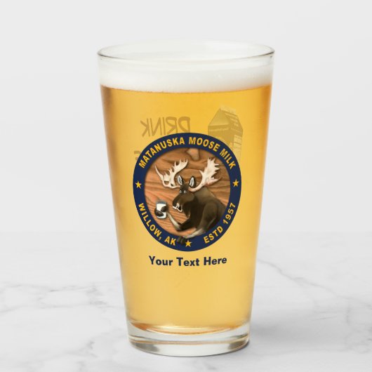 Matanuska Moose Milk Glas (Voorkant gevuld)