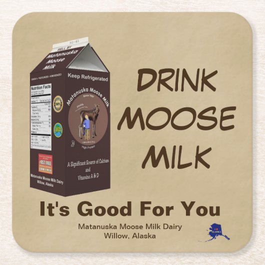 Matanuska Moose Milk Kartonnen Onderzetters (Voorkant)